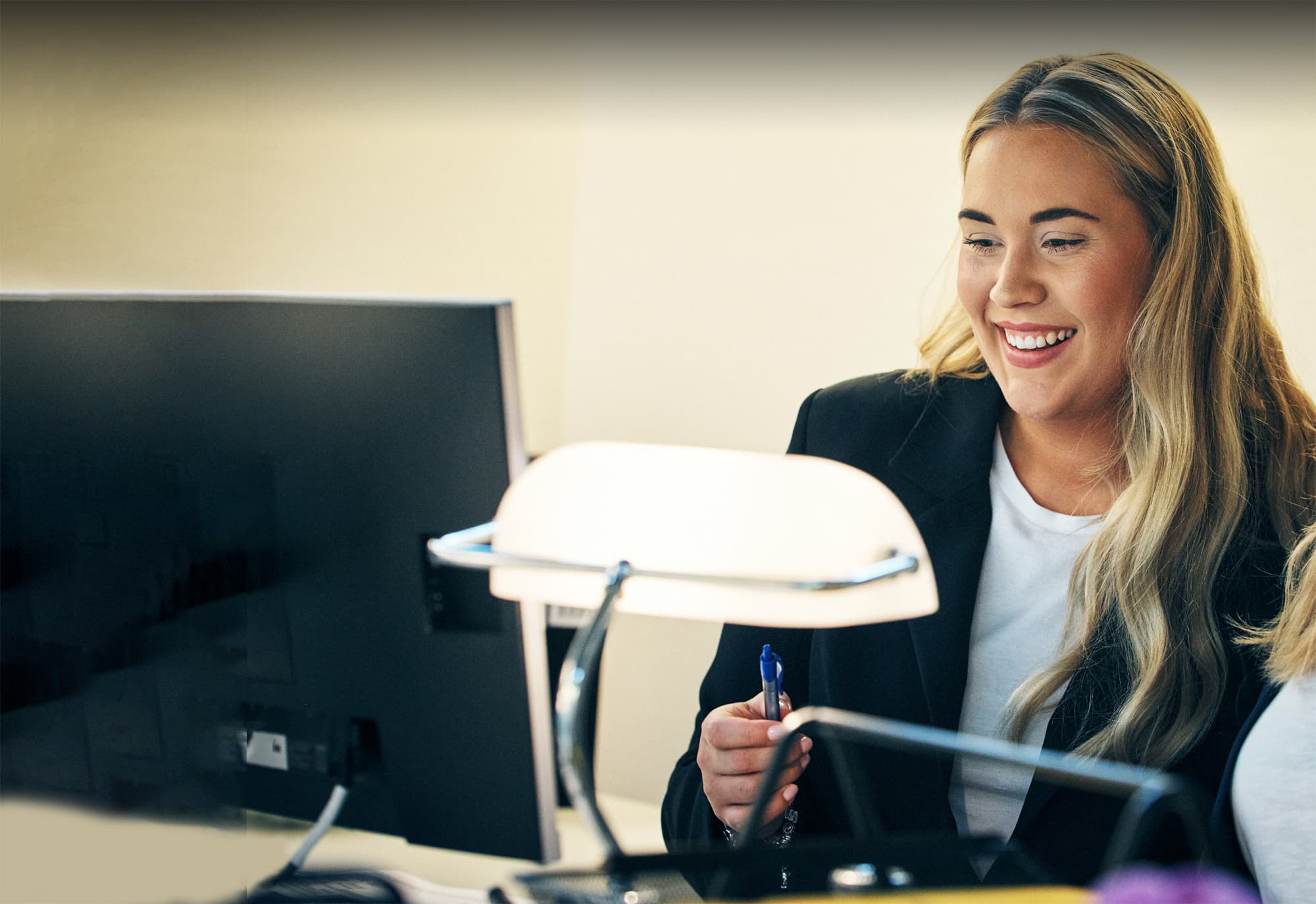 Mcon employee enjoying her work